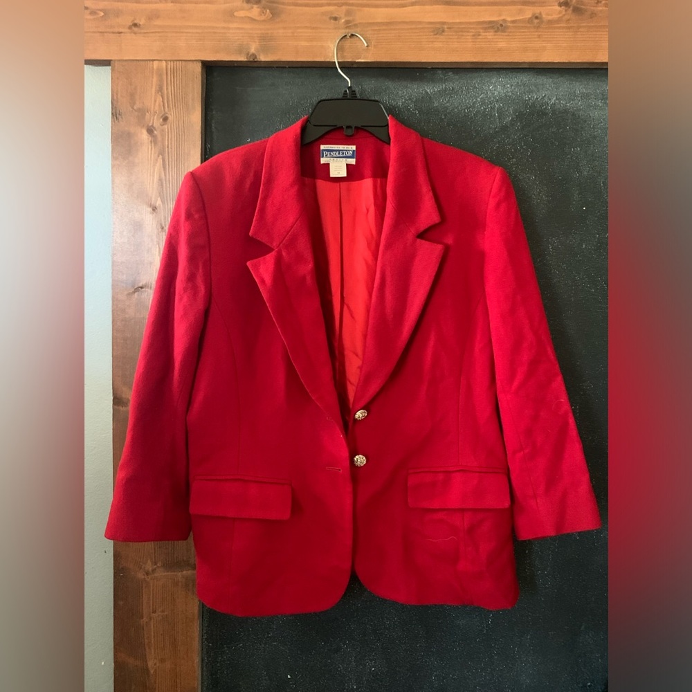 Pendleton Blazer Vintage 100% Wool Euc - image 1
